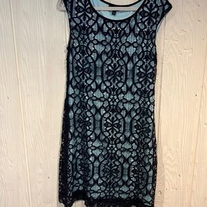 CONNECTED APPAREL Crochet Dress with lining size 14